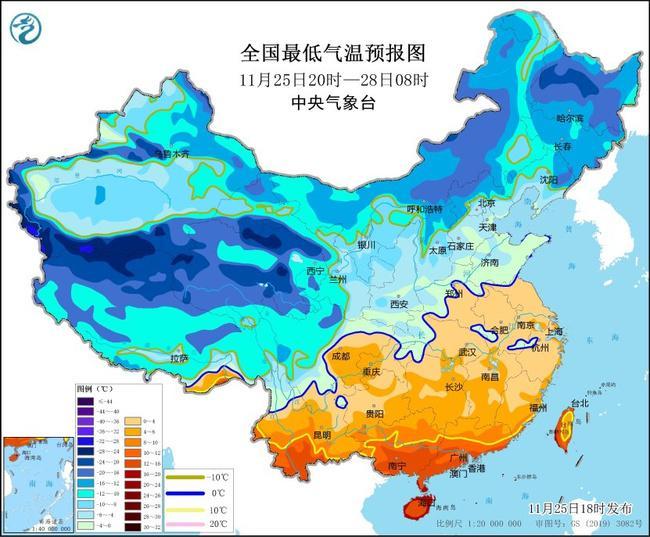 寒潮预警：0℃线将抵达苏皖北部至河南南部一带