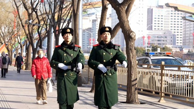 武警官兵元旦坚守岗位 守护节日平安