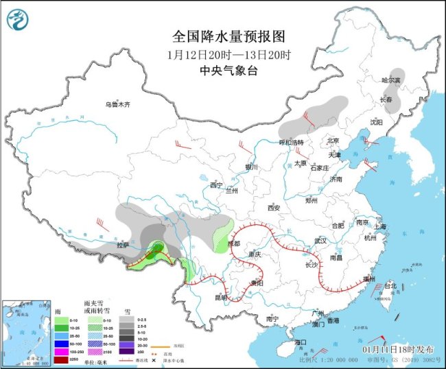 中央氣象臺：西藏東部有降雪過程 冷空氣影響中東部