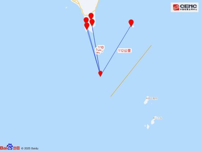 臺灣屏東縣海域發(fā)生4.6級地震 震源深度24公里