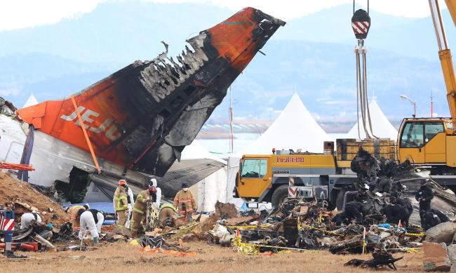 韩官方证实济州航空失事客机两引擎内均有鸟羽