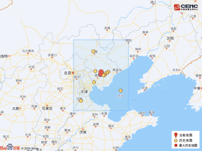 河北唐山發(fā)生3.0級地震 震源深度11公里