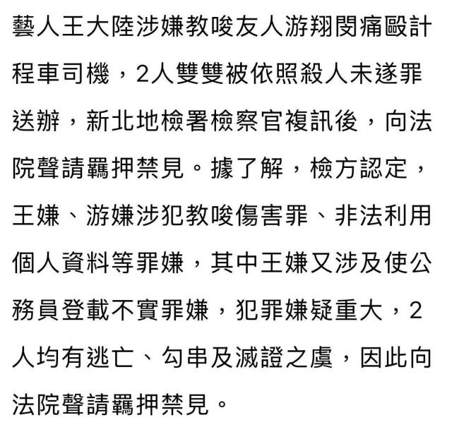 王大陸涉殺人未遂改傷害罪 教唆傷人風(fēng)波