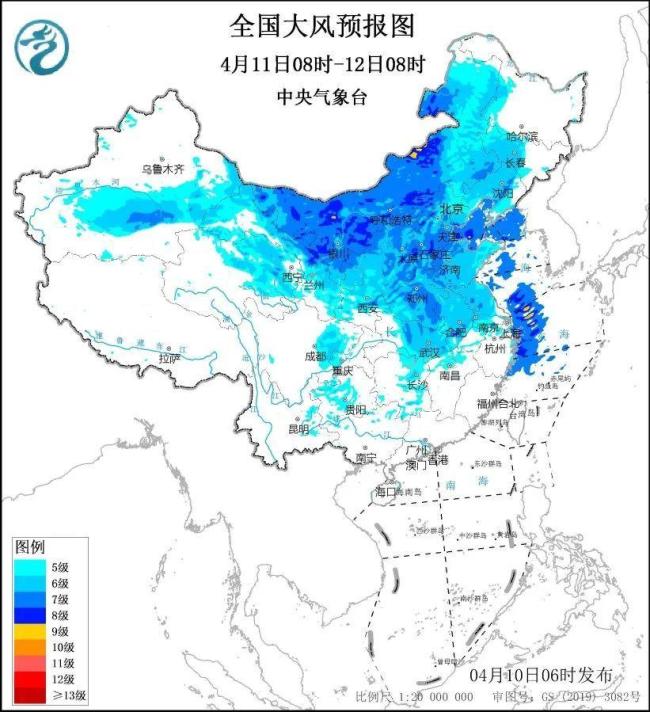 華北將現(xiàn)歷史同期罕見持續(xù)性大風