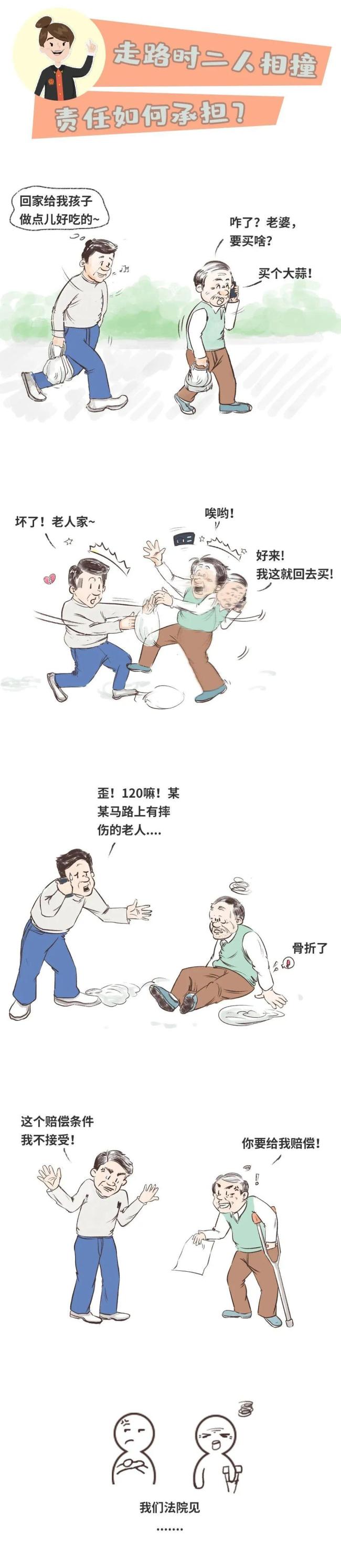 大媽走路突然轉(zhuǎn)身撞到男子獲賠7萬 行人相撞責(zé)任劃分引關(guān)注