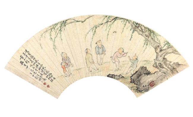 古代小孩哥怎么過六一 綠意中撒歡踢毽子