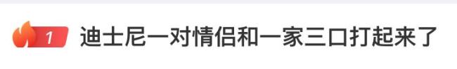 迪士尼情侶和一家三口打架 拍照爭執(zhí)引發(fā)沖突