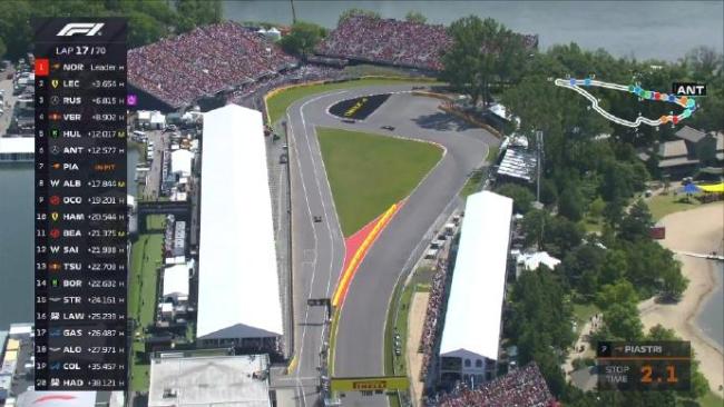 F1加拿大站：拉塞爾桿位奪冠 安東內(nèi)利首登領(lǐng)獎臺