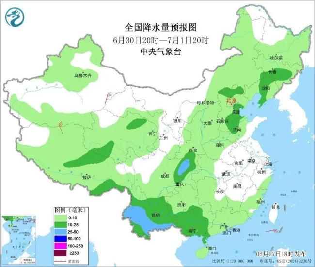 未来两周北方和西南地区多降雨 伴有强对流天气