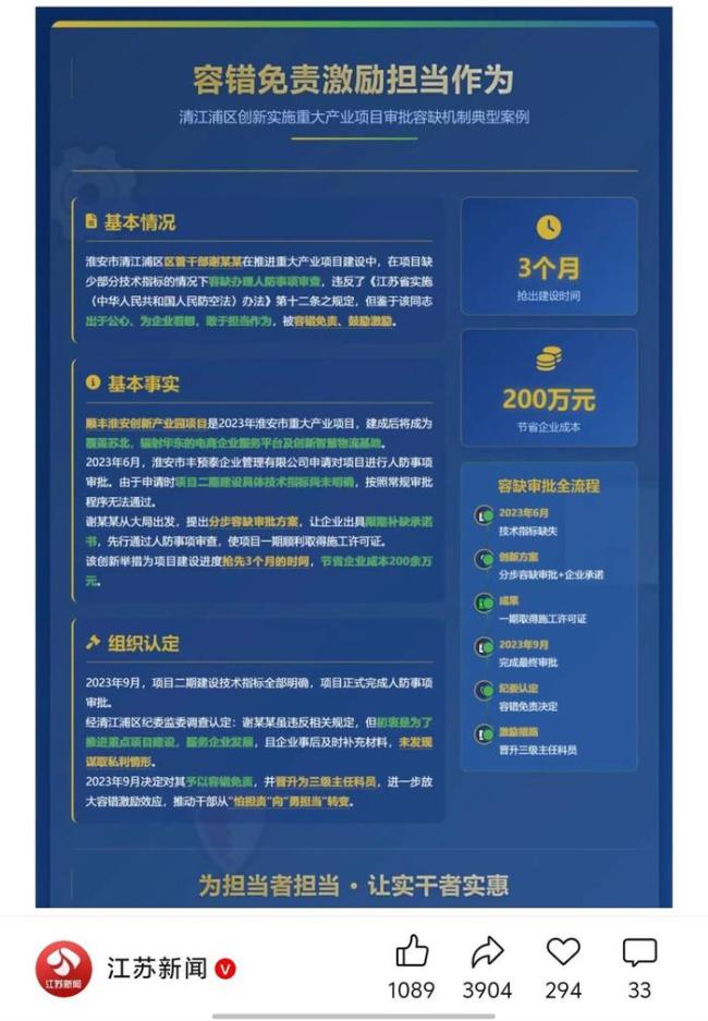干部违规审批被容错免责并晋升 勇于担当获认可