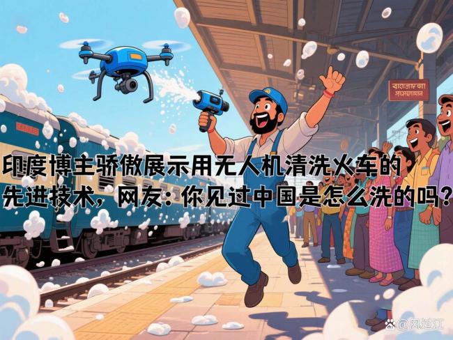 印度用無(wú)人機(jī)洗火車(chē)被網(wǎng)友問(wèn)懵：見(jiàn)過(guò)中國(guó)高鐵怎么洗嗎,？