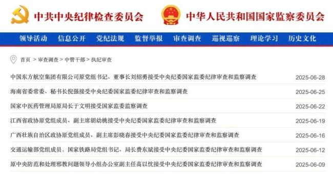 104人被查,！中央紀(jì)委國家監(jiān)委發(fā)布6月反腐月報(bào) 反腐力度持續(xù)加強(qiáng)