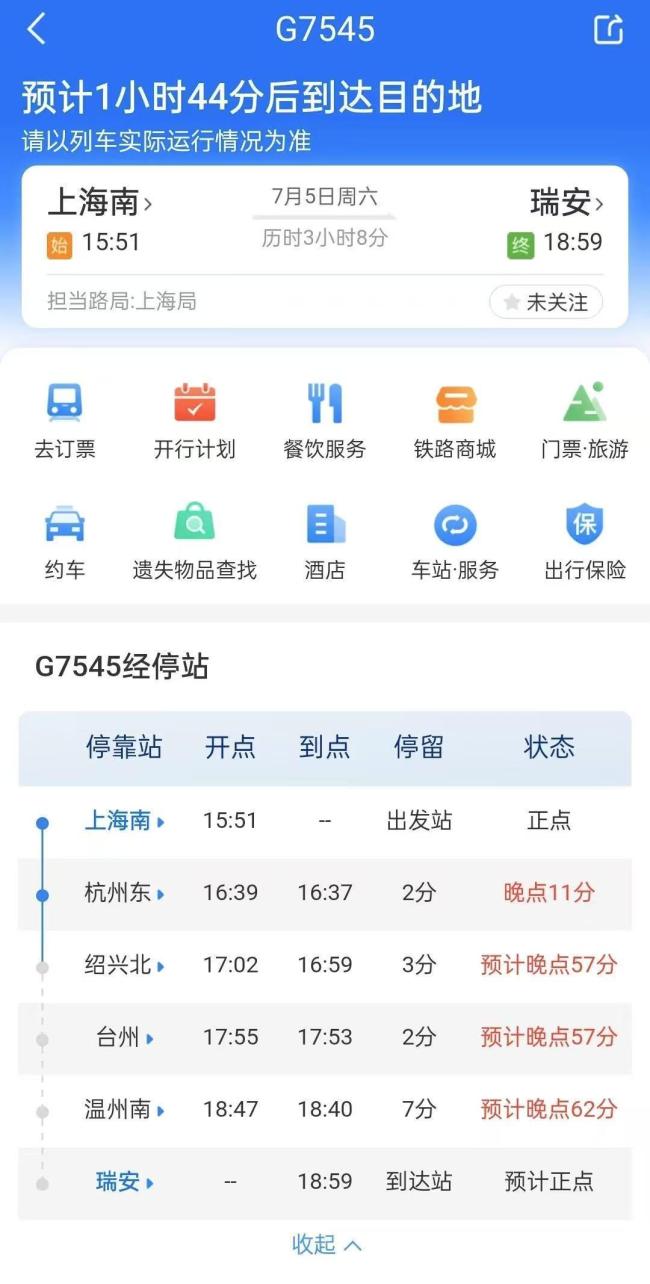 杭州東站有人臥軌 已被送往醫(yī)院
