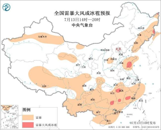吉林山東江西等地將有強對流天氣 多地需防范次生災(zāi)害