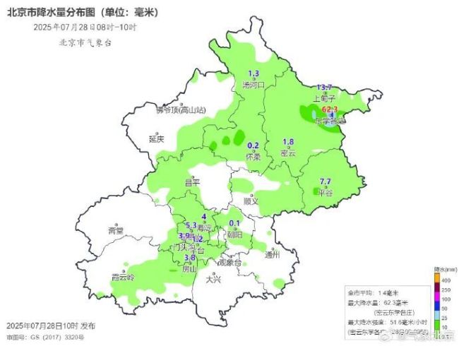 北京4区局部路段山体斜坡发生崩塌灾害的风险很高 暴雨红色预警中