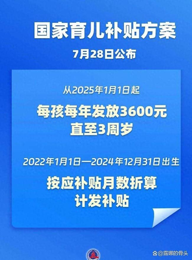 育儿补贴能刺激大家多生孩子吗 3600元够吗？
