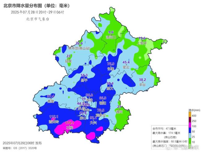北京大雨 多地暴雨或大暴雨