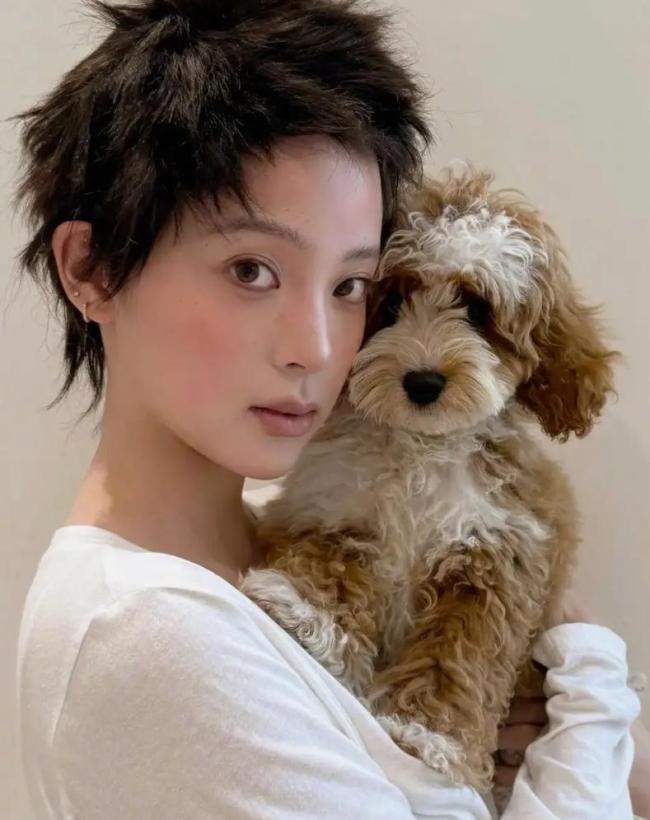 歐陽娜娜曬短發(fā)造型照片 帥氣假小子形象亮眼