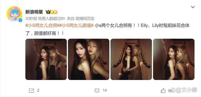 小S两女儿颜值 风格迥异引发热议