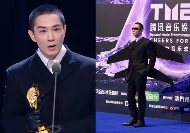刘宇宁长靴比我腿长 音乐盛典造型抢镜