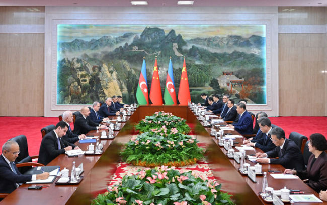 上合组织天津峰会|习近平会见阿塞拜疆总统阿利耶夫