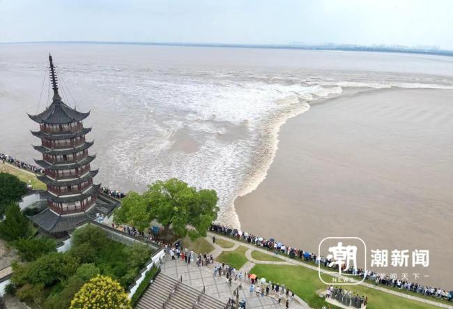 记者踏浪钱塘江“鬼王潮”