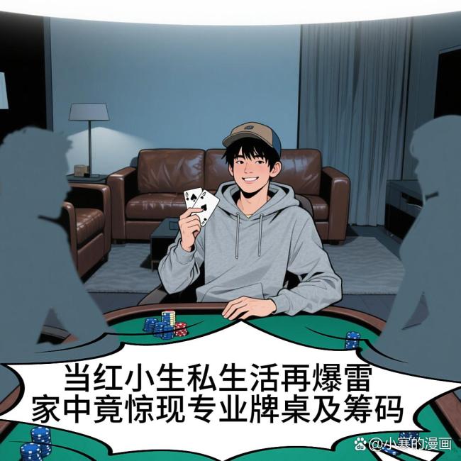 曝当红小生牌场情场双翻车：家中聚会必备牌桌筹码，情话点满猛攻女星