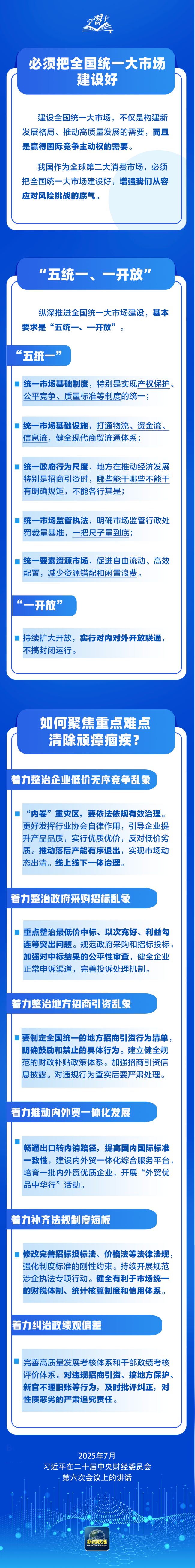学习卡丨如何纵深推进全国统一大市场建设？总书记这样阐释