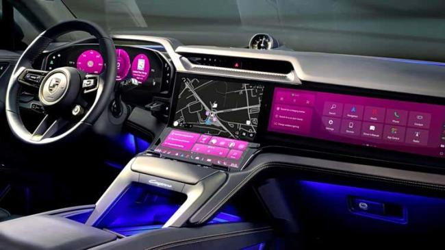 保时捷纯电卡宴内饰 未来座舱设计亮相