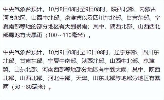 同期少见！冷暖持续交汇！华北一带降水强度或破10月单日雨量纪录