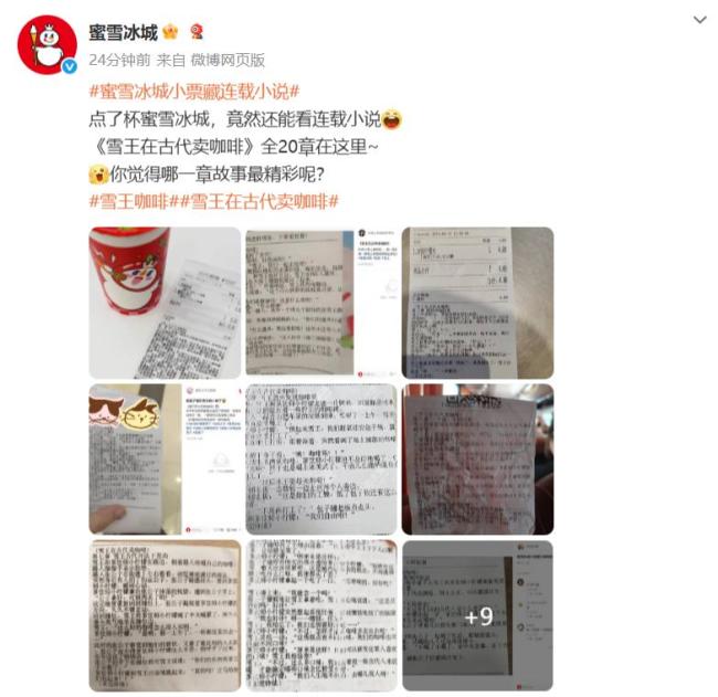 蜜雪冰城小票藏连载小说!网友求更新