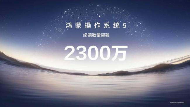 余承东称鸿蒙5终端已有2300万台