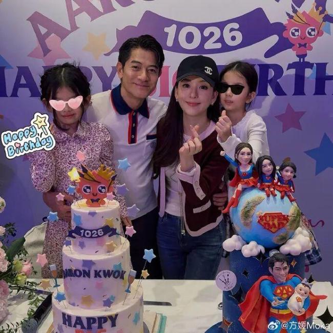 方媛生完三胎后首度现身 甜蜜庆祝郭富城60岁生日