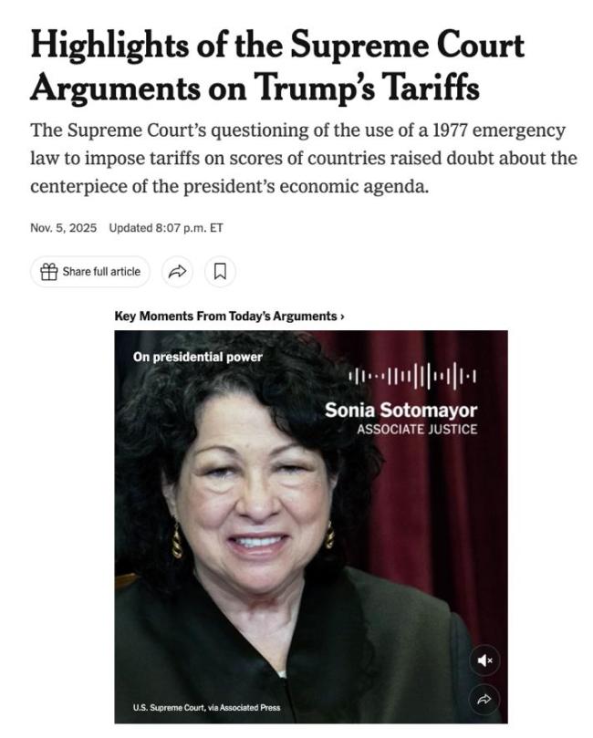 美关税大案两个半小时辩论充满质疑 总统权力边界受审