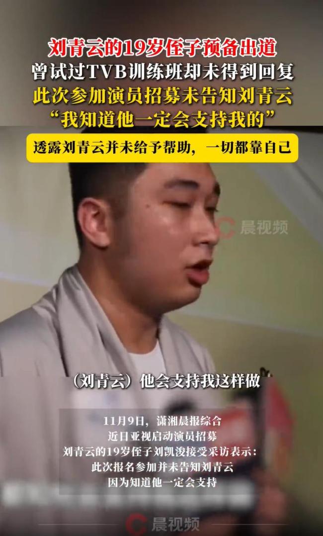 刘青云19岁侄子预备出道