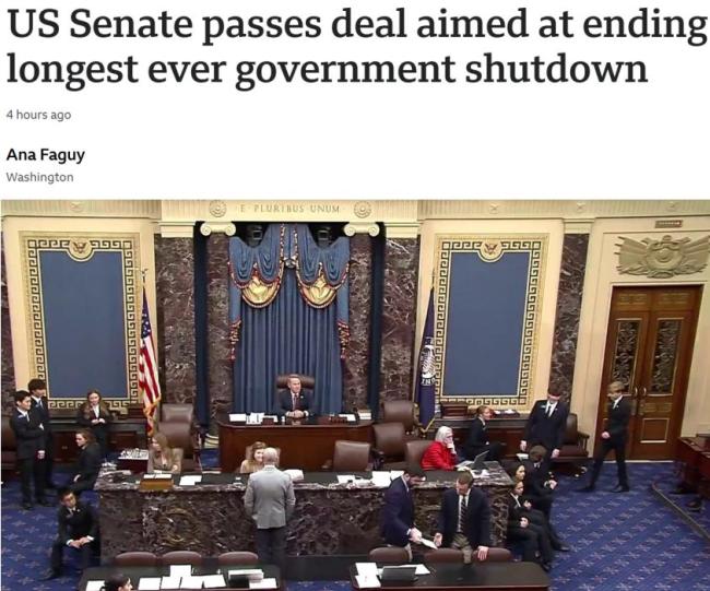 美国政府要开门了吗