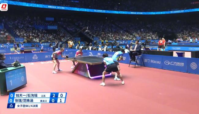 黑龙江队晋级全运会乒乓球女团半决赛
