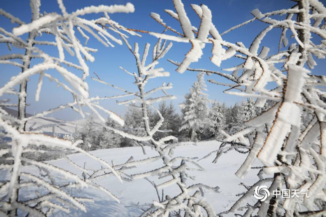 河北草原天路迎降雪 游客滑雪打卡乐享其中