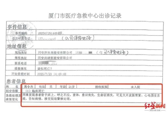 21歲員工宿舍猝死未獲工傷認(rèn)定 家屬質(zhì)疑“過勞死”