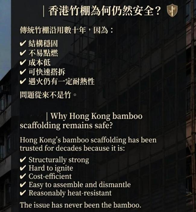 香港大火之下 风暴眼中的竹棚工 传统与安全的博弈