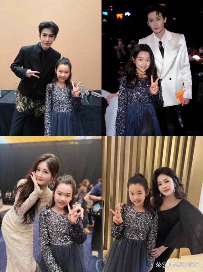 董璇带着小酒窝到处合影 星二代的温暖瞬间