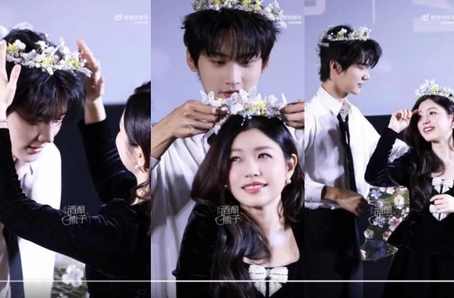 陈妍希周柯宇互戴蝴蝶花环 姐弟恋火花引爆全网