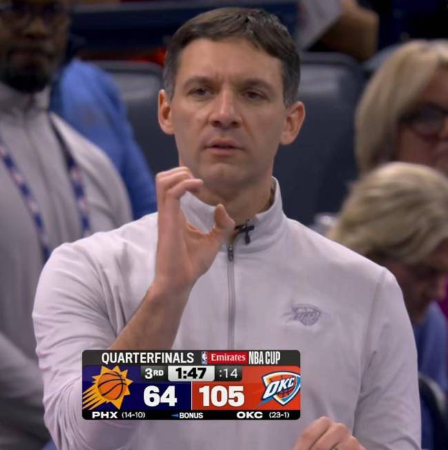 雷霆太阳冲突 情绪失控引发恶意犯规