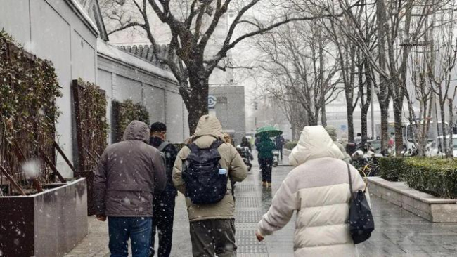 天津终于下雪了 全市迎来首场降雪