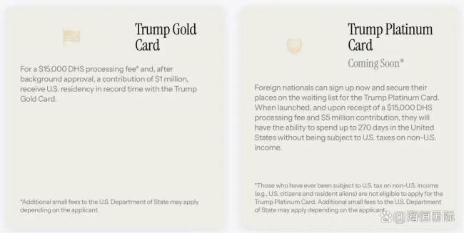 特朗普“金卡”簽證是否能免排期 仍需遵守排期規(guī)則