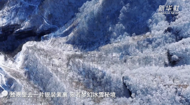 河南济源：王屋山现雾凇景观