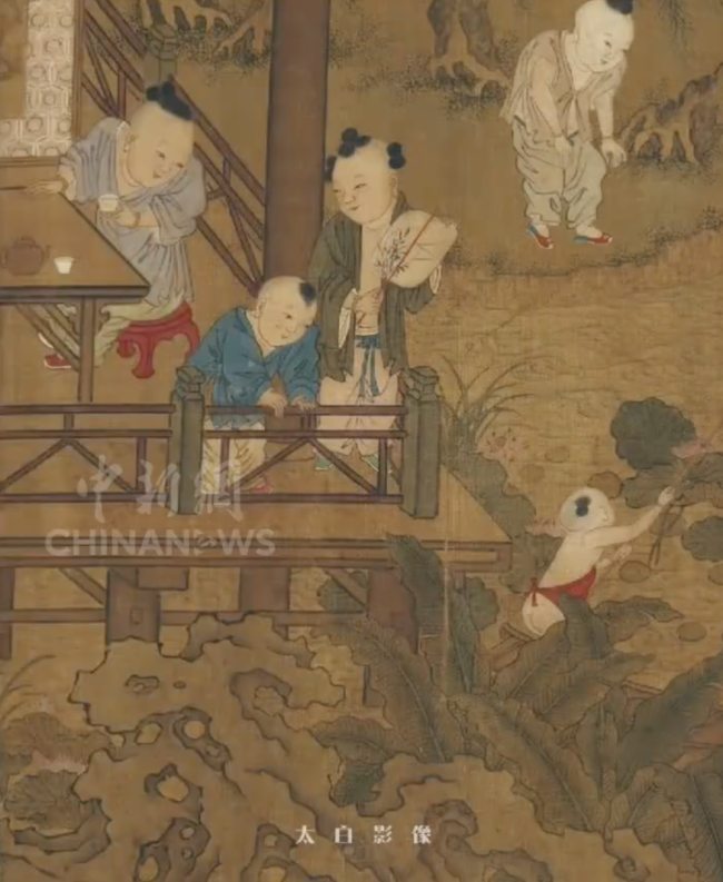 博主用AI将古画中的小孩“复活”了