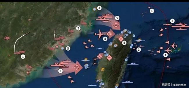 台海再现中美对峙，解放军紧贴台岛，美军逼近底线，台军全程龟缩