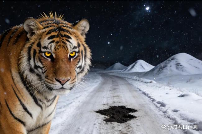 女子雪夜偶遇东北虎 生死对峙五分钟