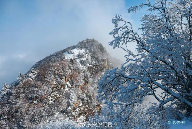 终南山南五台迎来2025年最后一场雪